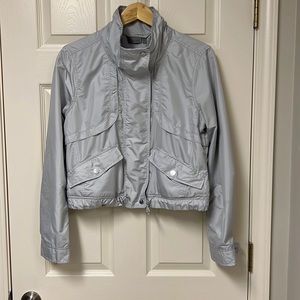 Athleta, size medium, silver, cropped jacket, good condition